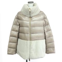 ☆【新品】HERNO 12A パテッドコート ウールメルトン×ナイロン 