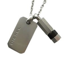 ディーゼル ネックレス ベネチアン チェーン STEEL シルバー ロゴ 