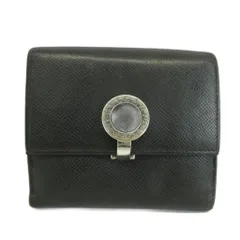 ブルガリ BVLGARI ブルガリ ブルガリ 財布 二つ折り レザー ロゴクリップ シルバー金具 黒 ブラック /XZ ■GY18