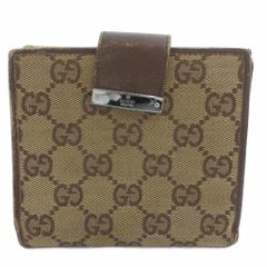 良品】 GUCCI 二つ折り財布 GGスプリーム ブラウン - メルカリ