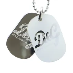 ディー&ジー ドルガバ ドルチェ&ガッバーナ D&G ネックレス アクセサリー ペンダント ドッグタグ ロゴ シルバー色 ■GY18 /MQのサムネイル