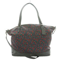 COACH トートバッグ 花柄 レザー切替 - メルカリ
