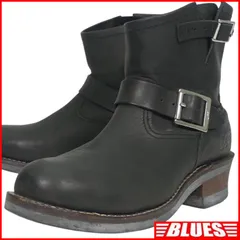 Lee リー エンジニアブーツ 25.5 黒 本革 ショート バイク メンズ エンジニアブーツサイズ25.5cm一覧←SEULB屋着古← TY4533のサムネイル