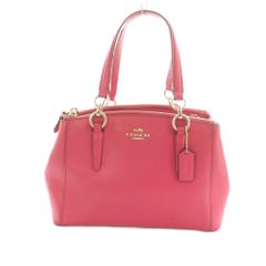 COACH ハンドバッグ ピンク レザー コーチ ターンロック金具 - メルカリ