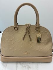 COACHバッグ2WAYハンドバッグ パテントレザーミニシエラサッチェル 