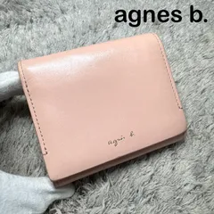 agnes b. アニエスベー 三つ折り財布 コンパクトウォレット レザー ピンクのサムネイル