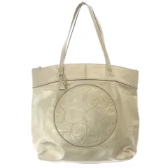 コーチ COACH トートバッグ レザー シグネチャー ハンドバッグ ゴールド色 F18336