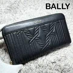 BALLY バリー 長財布 ラウンドファスナー レザー ブラック エンボスのサムネイル