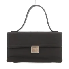 ジョルジオアルマーニ GIORGIO ARMANI borgonuovo 21 ヴィンテージ ハンドバッグ 黒 ブラック シングルハンドル /YJ ■GY18のサムネイル