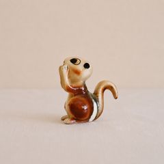 昭和レトロ リス 陶器 置物 ヴィンテージ 動物 オブジェ - メルカリ
