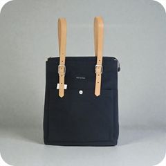 marimekko キャンバス レザー バックパック ブラック2way - メルカリ