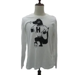 ハイドロゲン HYDROGEN Tシャツ カットソー クルーネック L オフホワイト 長袖 プリント /HO6 ■GY18のサムネイル