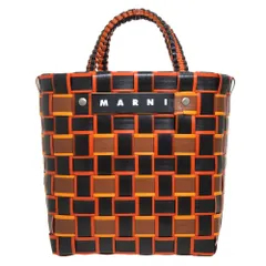 超美品 マルニ 2021年 渋谷パルコ限定品 フラワー マーケット バスケット ハンド バッグ カゴ マルチカラー レディース 旅 数回使用程のサムネイル