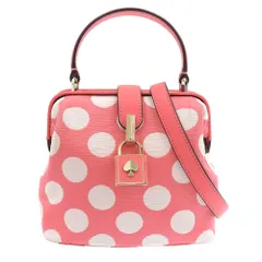 美品 ケイトスペード Kate Spade 2021年商品 レメディ ドット トップハンドル レザー 2way ショルダー クロスボディ ハンド バッグ S 定価46200円