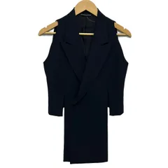 yohjiyamamoto(ヨウジヤマモト) ベスト サイズS レディース美品  - ダークネイビー 変形デザインのサムネイル