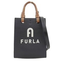 新品 FURLA ヴァーシティスタイル ネイビー トートバッグ 男女兼用