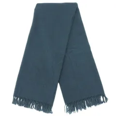 エトロ ETRO 現行ロゴ シグネチャー刺繍 カシミヤ100% フリンジ ストール マフラー ブランケット 3way グリーン レディース メンズ ほぼ未使用のサムネイル