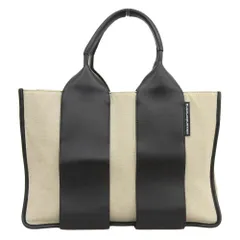 超美品 アレキサンダーワン Alexander Wang 現行タグ キャンバス レザー ショルダー トート ハンドバッグ 大型 黒 底スタッズ レア レディー 旅 スポーツのサムネイル