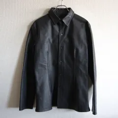 【美品】ISAMU KATAYAMA BACKLASH【インドカーフ レザー シャツ】3 イサムカタヤマ バックラッシュ ブラック 26050711のサムネイル