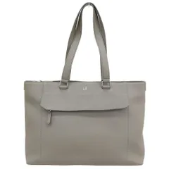 美品 ダンヒル Dunhill 2019年商品 BELGRAVE TOTE ベルグレイヴ グレーストーン レザー ショルダー トートバッグ グレー メンズ 定価261800円のサムネイル