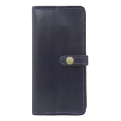 タグ付未使用 グレンロイヤル GLENROYAL 現行品 03-6178 ブライドルレザー ウォレット フラップ付長財布 二つ折り長財布 紺 小銭 男女兼 定価57200円のサムネイル