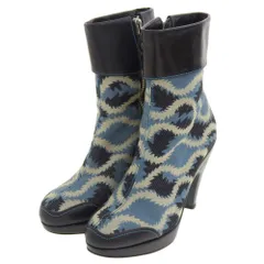 美品 ヴィヴィアンウエストウッド Vivienne Westwood 90年代 ヴィンテージ スクイグル柄 サイドジップ ショートブーツ M レディースのサムネイル
