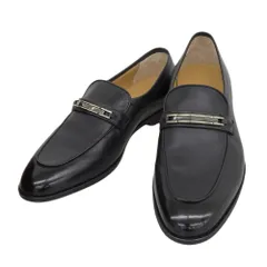箱付超美品 バリー BALLY 現行ロゴ 半カラス レザーソール ロゴ ビット ローファー 42 27-27.5cm メンズ 黒 ビジネス ドレスのサムネイル