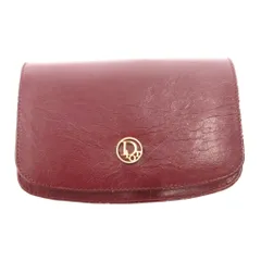 クリスチャンディオール Christian Dior 小銭入れ コインケース ウォレット ロゴ レザー 赤 レッド /FF