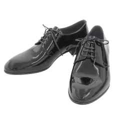 未使用 ディオール Dior 2017年商品 パテントレザー プレーントゥ シューズ 黒 38.5 25.5cm レディース 定価155000円 ドレスシューズのサムネイル