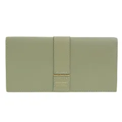 美品 ジョルジオアルマーニ GIORGIO ARMANI 現行タグ ソフトカーフレザー ロング ウォレット 二つ折り長財布 小銭入 カード オリーブ レディース オフィスのサムネイル