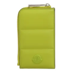 超美品 モンクレール MONCLER 現行販売商品 キルティングレザー カード コイン フラグメントケース ロゴエンボス 定価66000円のサムネイル
