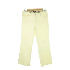 バーバリー ロンドン BURBERRY LONDON カラーデニム パンツ フレア ストレッチ 42 白 アイボリー パイピング /CK51 ■GY99のサムネイル