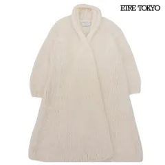 超美品 エトレトウキョウ ETRE TOKYO 2020年商品 シャギーアルパカウール混 ローゲージニット ロング カーディガン コート F 白 レディース ほぼ未使用のサムネイル