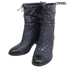シャネル CHANEL ブーツ ショートブーツ ココマーク チェーン