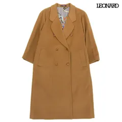 美品 レオナール LEONARD 裏地シルク スカーフ柄 カシミア チェスターコートのサムネイル