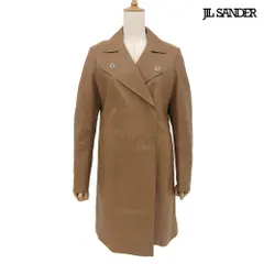 超美品 ジルサンダー JIL SANDER 超レアアイテム 歴史的アーカイブ1973年 1stコレクション 55035 ラムレザー ダブルスナップ コート 38 S レディースのサムネイル
