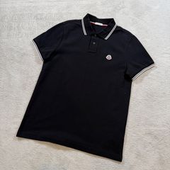 MONCLER 黒 ポロシャツS美品！ MONCLER ポロシャツ ブラック サイズS - メルカリ