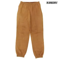美品 バーバリー BURBERRY 現行タグ ラムレザー リブ ジョガー イージーパンツ S メンズのサムネイル