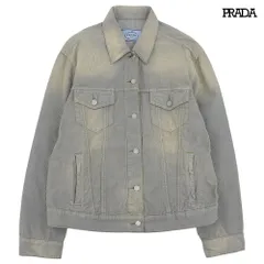 美品 プラダ PRADA 2005 GFB326_166E_F0V3N_S_000 ウォッシュド加工 コーデュロイ ブルゾン ジャケット サイズXS ブルー 定価357500円のサムネイル