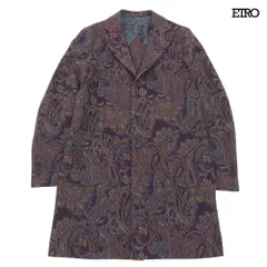 超美品 エトロ ETRO 2020年商品 COMTORTETRO 総柄 ウール チェスターコート 52 メンズのサムネイル