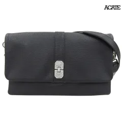 超美品 アクセソワ ADMJ アクセソワ ドゥ マドモワゼル スワロフスキー レザー 2WAY ショルダー クラッチ バッグ 黒 ブラック 袋付きのサムネイル