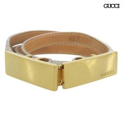 GUCCI グッチ リングベルト ベージュと水色のストライプ - メルカリ
