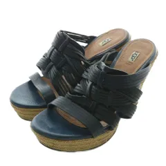 アグ オーストラリア UGG australia メリンダ Melinda サンダル レザー オープントゥ ウェッジソール US6 23cm 紺 ネイビー ベージュ 1007112 /XZ ■GY18のサムネイル