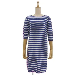 超美品 ソニアリキエル Soniarykiel 2015年商品 コットン100% ボートネック ボーダー ニット ワンピース S 15ssのサムネイル