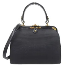 超美品 コンテス COMTESSE シグネチャーコレクション オードリー ホースヘアー FRAME BAG フレイムバッグ 2way ショルダーバッグ 黒のサムネイル