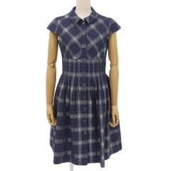 桐谷美玲さん着用モデル】BLUE LABEL☆シャツワンピース☆チェック☆膝