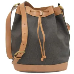 美品 ランバン LANVIN 80年代イタリア製 ヴィンテージ 内側ロゴ模様 モノグラム ドローストリング ショルダーバッグのサムネイル