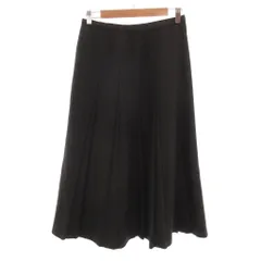 ランバン LANVIN プリーツスカート ウール カシミヤ混 40 チャコールグレー ミディ丈 /NL ■ECG005のサムネイル