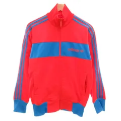 アディダス adidas ジャケット ジャージ M 赤 レッド ジップアップ 長袖 スタンドカラー /NL ■ECG005