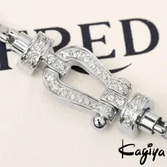 FRED フレッド Au750 フォース10 ブレスレットミディアムモデル ダイヤモンド #13 約14.5cm K18ホワイトゴールド WG レディースのサムネイル